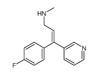 3-(4-fluorophenyl)-N-methyl-3-pyridin-3-ylprop-2-en-1-amine结构式