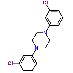 1,4-Bis(3-chlorophenyl)piperazine结构式