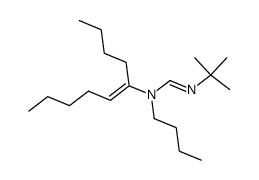 (1E)-N'-tert-butyl-N-butyl-N-(dec-5-en-5-yl)formimidamide结构式