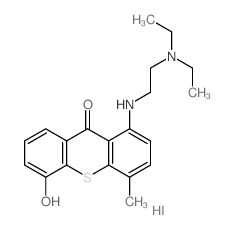 1-(2-diethylaminoethylamino)-5-hydroxy-4-methyl-thioxanthen-9-one Structure