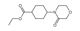 ethyl 4-(3-oxomorpholinyl)cyclohexanecarboxylate Structure