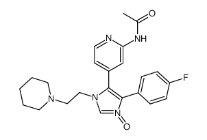 N-{4-[5-(4-fluorophenyl)-1-oxy-3-(2-(piperidin-1-yl)ethyl)-3H-imidazol-4-yl]pyridin-2-yl}acetamide Structure