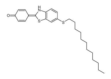 4-(6-dodecylsulfanyl-3H-1,3-benzothiazol-2-ylidene)cyclohexa-2,5-dien-1-one结构式