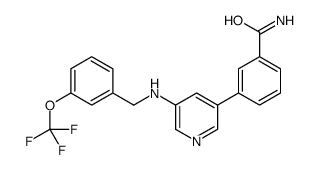 3-[5-[[3-(trifluoromethoxy)phenyl]methylamino]pyridin-3-yl]benzamide结构式