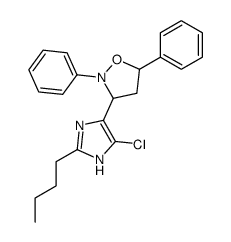 3-(2-butyl-4-chloro-1H-imidazol-5-yl)-2,5-diphenyl-1,2-oxazolidine结构式