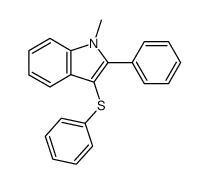 1-methyl-2-phenyl-3-(phenylsulfenyl)indole Structure