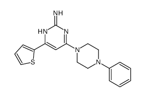 4-(4-phenylpiperazin-1-yl)-6-thiophen-2-ylpyrimidin-2-amine Structure