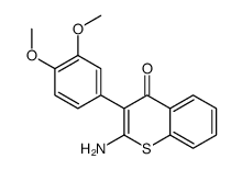 2-amino-3-(3,4-dimethoxyphenyl)thiochromen-4-one结构式