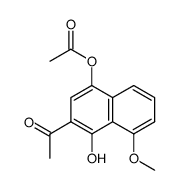 1-acetoxy-3-acetyl-5-methoxy-4-naphthol结构式