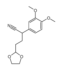 2-(3,4-dimethoxyphenyl)-4-(1,3-dioxolan-2-yl)butanenitrile结构式