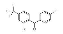 2-bromo-1-[chloro(4-fluorophenyl)methyl]-4-(trifluoromethyl)benzene structure