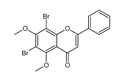 6,8-dibromo-5,7-dimethoxy-2-phenyl-chromen-4-one结构式