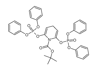 2,6-bis[di(phenyloxy)phosphoryloxy]-1-(tert-butoxycarbonyl)-1,4-dihydropyridine结构式