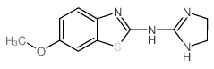 2-Benzothiazolamine, N-(4,5-dihydro-1H-imidazol-2-yl)-6-methoxy- (en) Structure