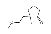 2-(2-methoxyethyl)-2-methylcyclopentan-1-one结构式