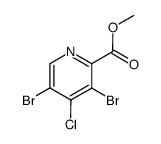 3,5-dibromo-4-chloro-pyridine-2-carboxylic acid methyl ester结构式