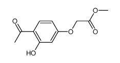 (4-acetyl-3-hydroxyphenoxy)acetic acid methyl ester结构式