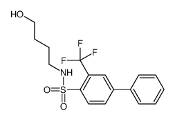 N-(4-hydroxybutyl)-4-phenyl-2-(trifluoromethyl)benzenesulfonamide结构式