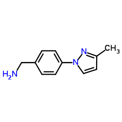 1-[4-(3-Methyl-1H-pyrazol-1-yl)phenyl]methanamine Structure