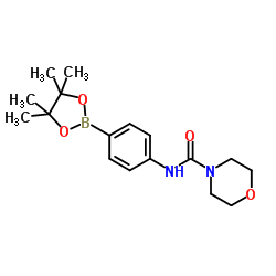 N-(4-(4,4,5,5-Tetramethyl-1,3,2-dioxaborolan-2-yl)phenyl)morpholine-4-carboxamide structure