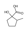 1-hydroxy-2-methyl-cyclopentanecarboxylic acid结构式