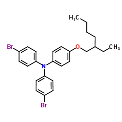 4-Bromo-N-(4-bromophenyl)-N-{4-[(2-ethylhexyl)oxy]phenyl}aniline结构式