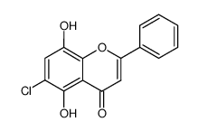 6-chloro-5,8-dihydroxyflavone Structure