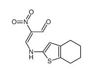 2-nitro-3-(4,5,6,7-tetrahydro-1-benzothiophen-2-ylamino)prop-2-enal Structure