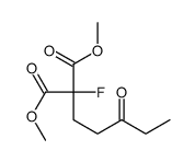 dimethyl 2-fluoro-2-(3-oxopentyl)propanedioate结构式