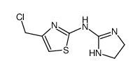 4-(chloromethyl)-N-(4,5-dihydro-1H-imidazol-2-yl)-1,3-thiazol-2-amine结构式