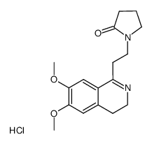 1-[2-(6,7-Dimethoxy-3,4-dihydro-isoquinolin-1-yl)-ethyl]-pyrrolidin-2-one; hydrochloride Structure