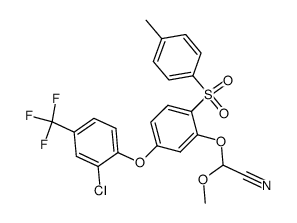4-(2-chloro-4-trifluoromethylphenoxy)-2-(1-methoxy-1-cyanomethoxy)-4'-methyldiphenyl sulfone Structure