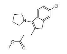 methyl 3-(6-chloro-3-pyrrolidin-1-yl-1H-inden-2-yl)propanoate结构式