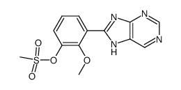 8-(2'-Methoxy-3'-methanesulfonyloxy-phenyl)-purine Structure