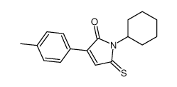 1-cyclohexyl-3-(4-methylphenyl)-5-sulfanylidenepyrrol-2-one Structure