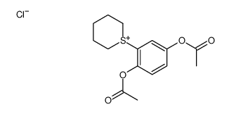 [4-acetyloxy-3-(thian-1-ium-1-yl)phenyl] acetate,chloride Structure
