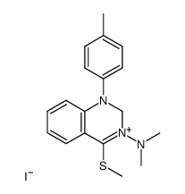 3-Dimethylamino-4-methylsulfanyl-1-p-tolyl-1,2-dihydro-quinazolin-3-ium; iodide Structure