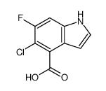 5-chloro-6-fluoro-1H-indole-4-carboxylic acid Structure