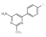 6-(4-氯苯基)-2-甲基嘧啶-4-胺结构式