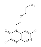 3,7-dichloro-1-(2-propoxyethyl)pyrido[3,4-b]pyrazin-2-one结构式