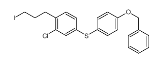 2-chloro-1-(3-iodopropyl)-4-(4-phenylmethoxyphenyl)sulfanylbenzene Structure