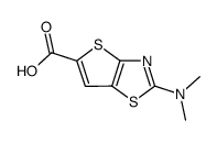 2-Dimethylamino-thieno[2,3-d]thiazole-5-carboxylic acid结构式