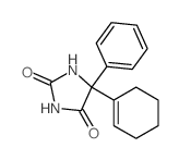 5-(1-cyclohexenyl)-5-phenyl-imidazolidine-2,4-dione结构式