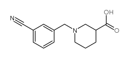 1-(3-cyanobenzyl)piperidine-3-carboxylic acid结构式