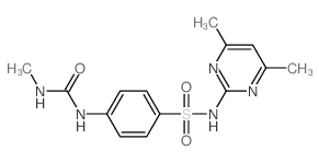 3-[4-[(4,6-dimethylpyrimidin-2-yl)sulfamoyl]phenyl]-1-methyl-urea structure