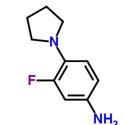 3-氟-4-(四氢吡咯基)苯胺结构式