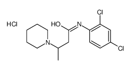 N-(2,4-dichlorophenyl)-beta-methylpiperidin-1-propionamide monohydrochloride structure