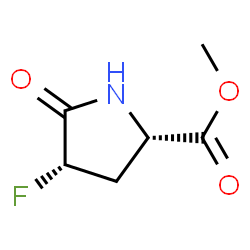 Proline, 4-fluoro-5-oxo-, methyl ester, cis- (9CI)结构式