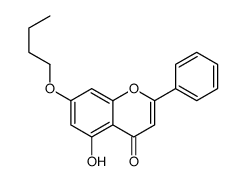 7-butoxy-5-hydroxy-2-phenylchromen-4-one结构式