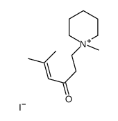 5-methyl-1-(1-methylpiperidin-1-ium-1-yl)hex-4-en-3-one,iodide Structure